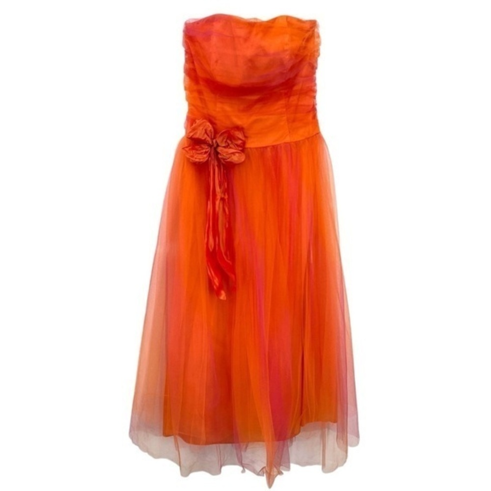 Vintage Jessica Mcclintock Gunne Sax Strapless Dress Party Prom Tulle